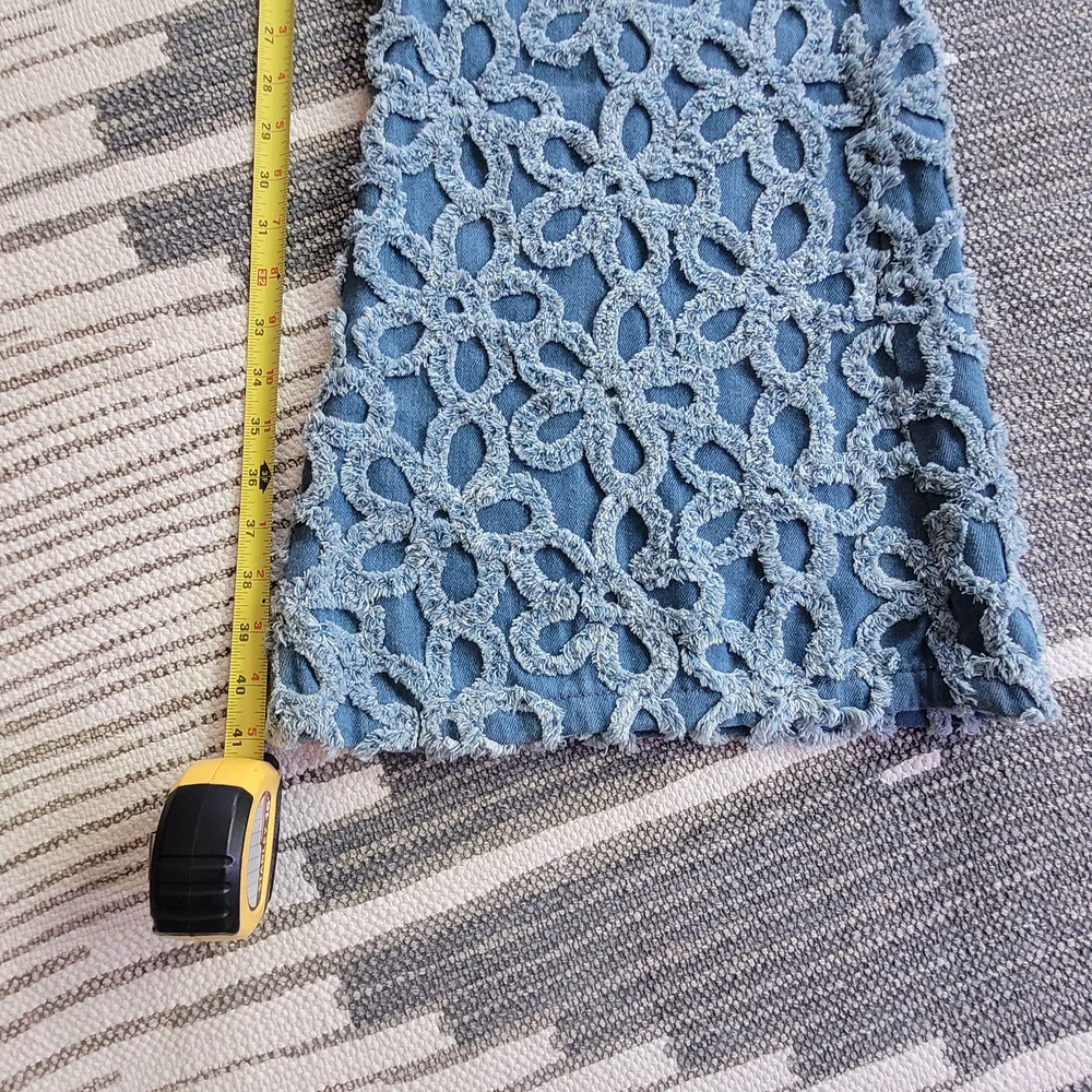 Womens Anthropologie Daisy Wide Leg Flare Denim Bellbottom Jeans Festival Pants - Picture 5 of 8